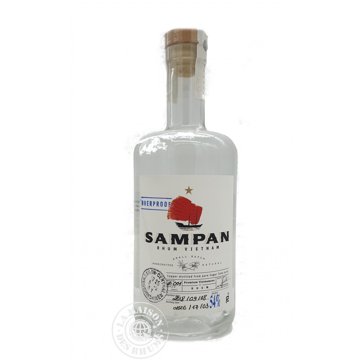 Rhum Sampan Blanc Overproof Vietnam 54%