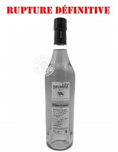 Rhum Savanna Vieux Créol 2005 5 ans...