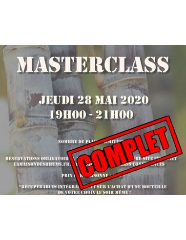 Masterclass - Rhum JM - Jeudi 28 Mai...