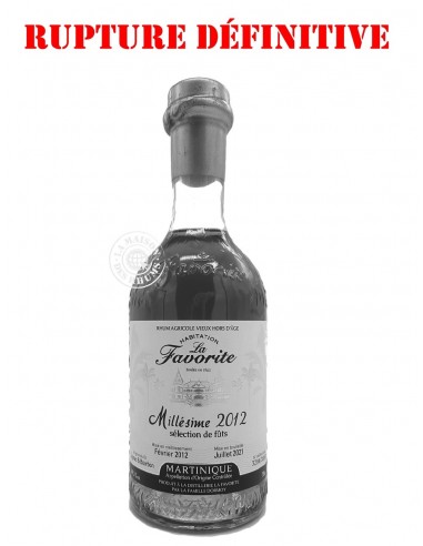 Rhum La Favorite Vieux Millésime 2012...