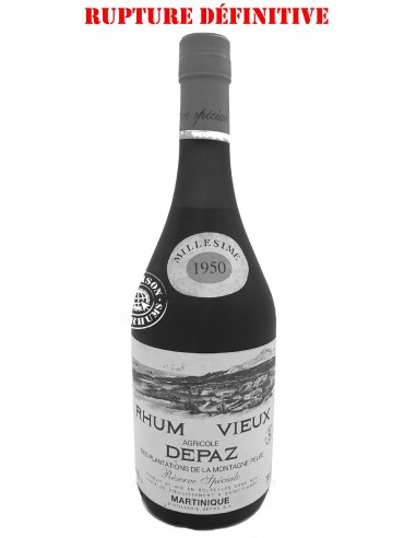 Rhum Depaz Vieux 1950 Réserve...