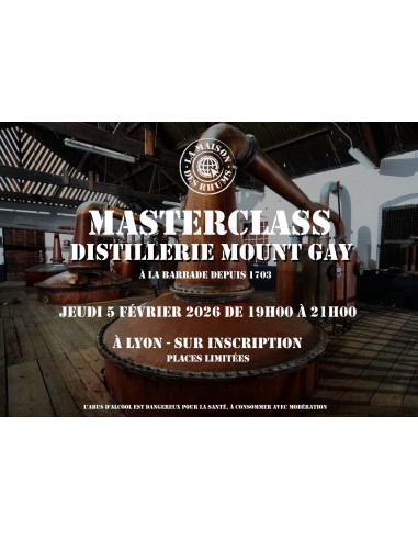 Masterclass Rhums MOUNT GAY (Barbade)...